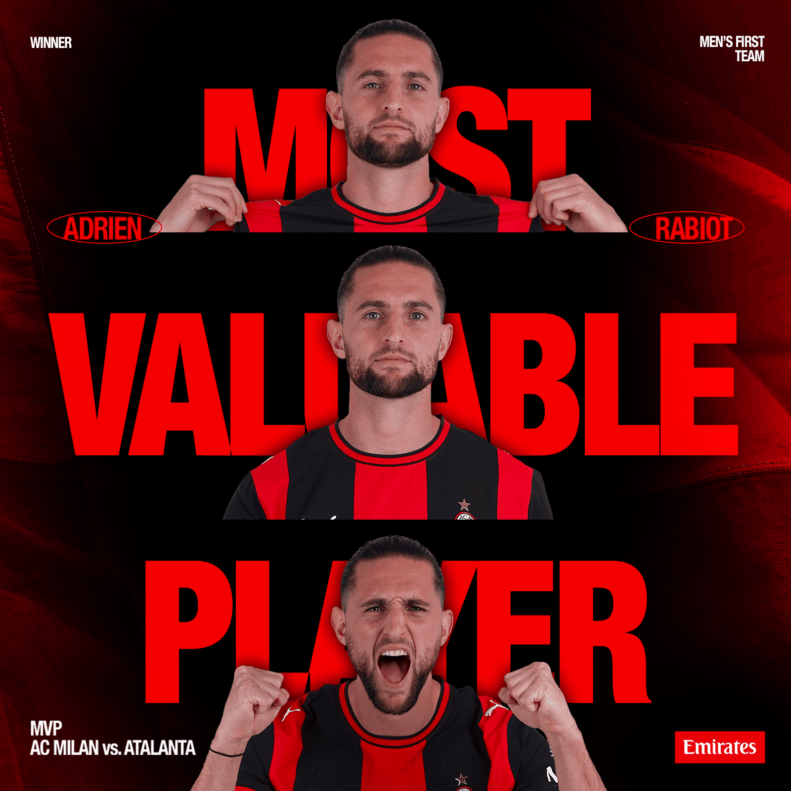RABIOT IS THE MVP FROM AC MILAN VS. ATALANTA