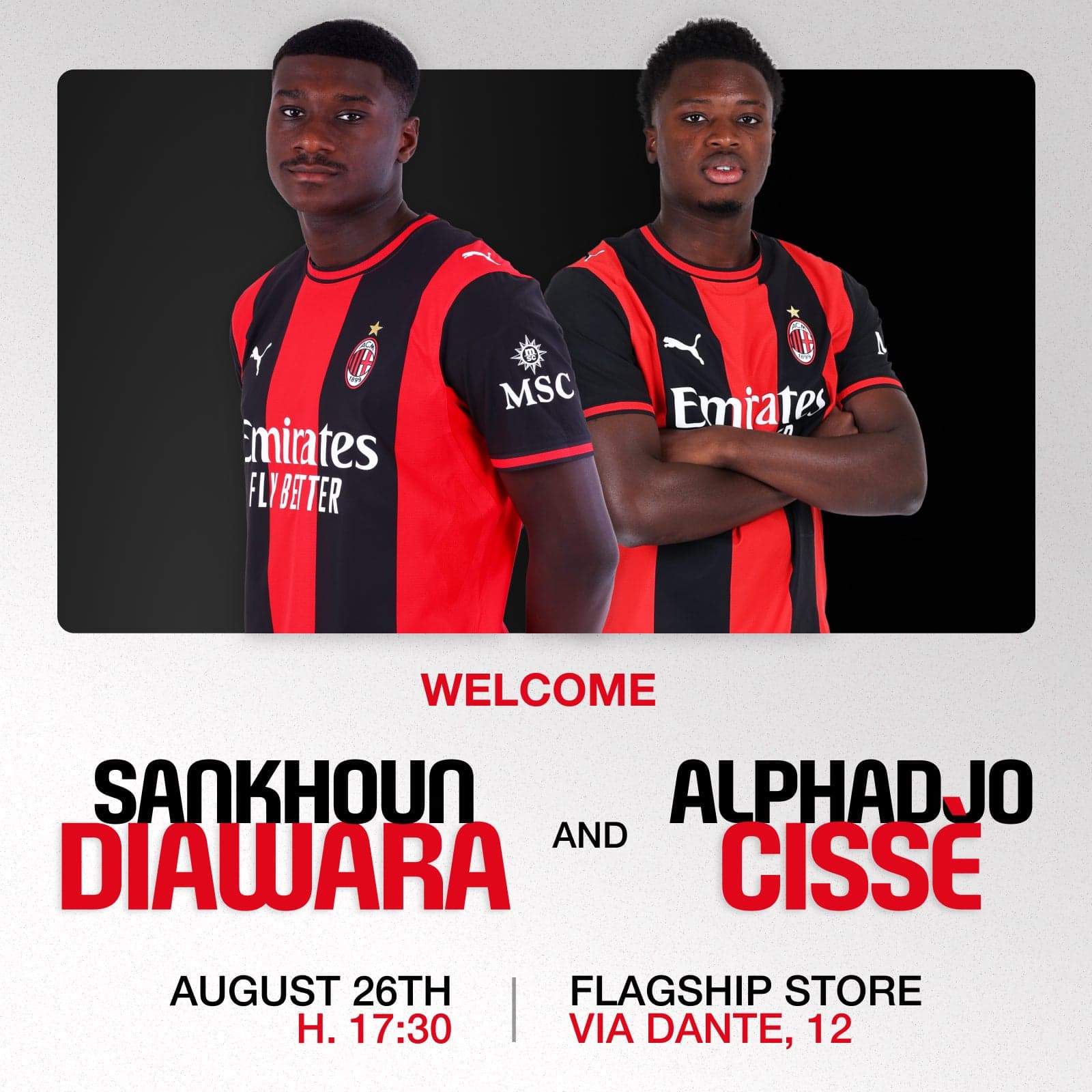 CISSÈ AND DIAWARA TO APPEAR AT THE VIA DANTE STORE