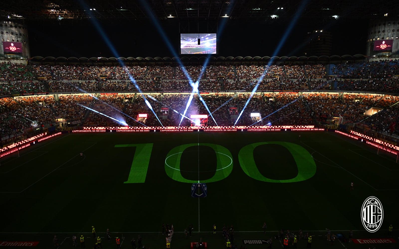 La cerimonia per i 100 anni di San Siro