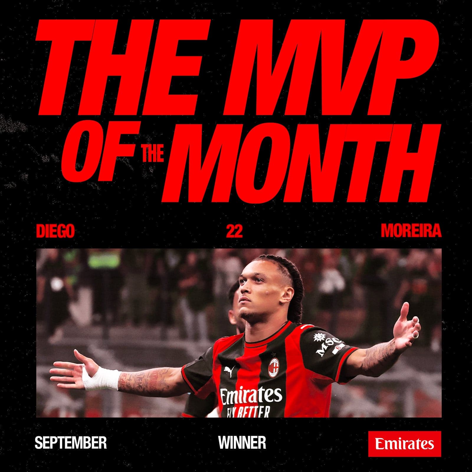 EMIRATES MVP DI SETTEMBRE: DIEGO MOREIRA