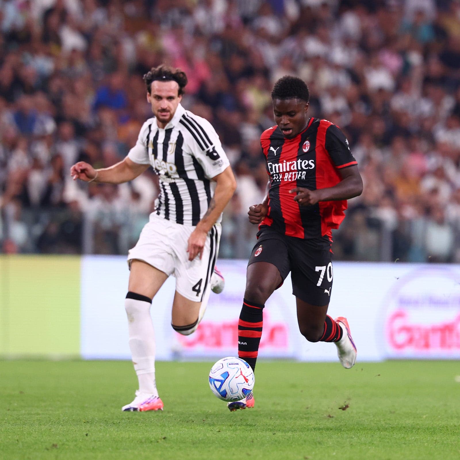 GATTI RISPONDE A CISSE NEL RECUPERO: JUVENTUS-MILAN 1-1