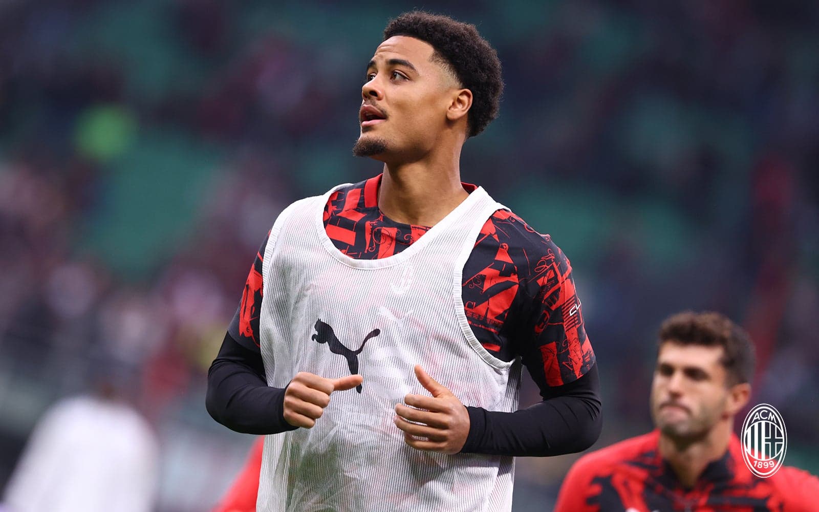 Koni De Winter nel riscaldamento - Milan-Atalanta, Serie A 2026/27