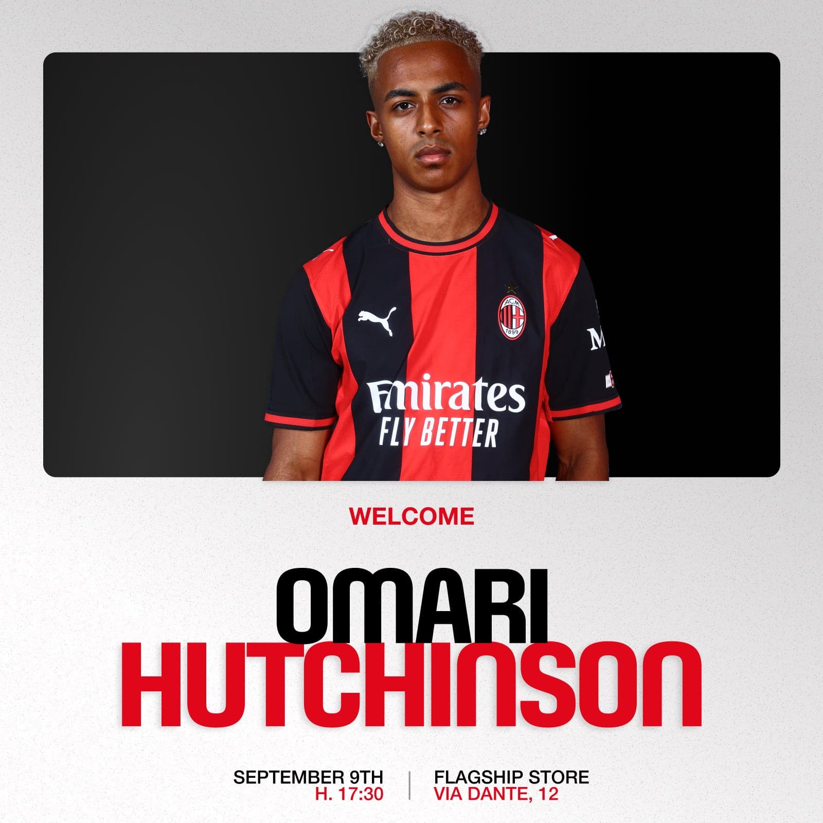 HUTCHINSON TO MEET FANS AT THE FLAGSHIP STORE