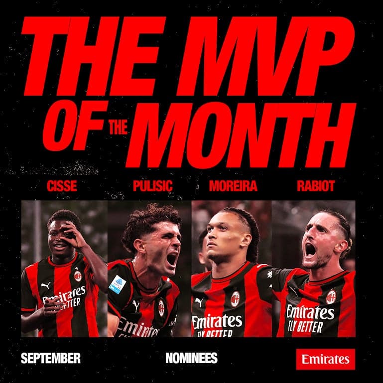 VOTA IL TUO EMIRATES MVP DI SETTEMBRE 2026
