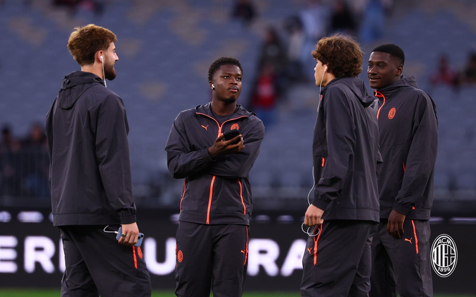 Léo-Paul Bouyer, Alphadjo Cissè, Valeri Vladimirov e Sankhoun Diawara prima di Milan-Inter