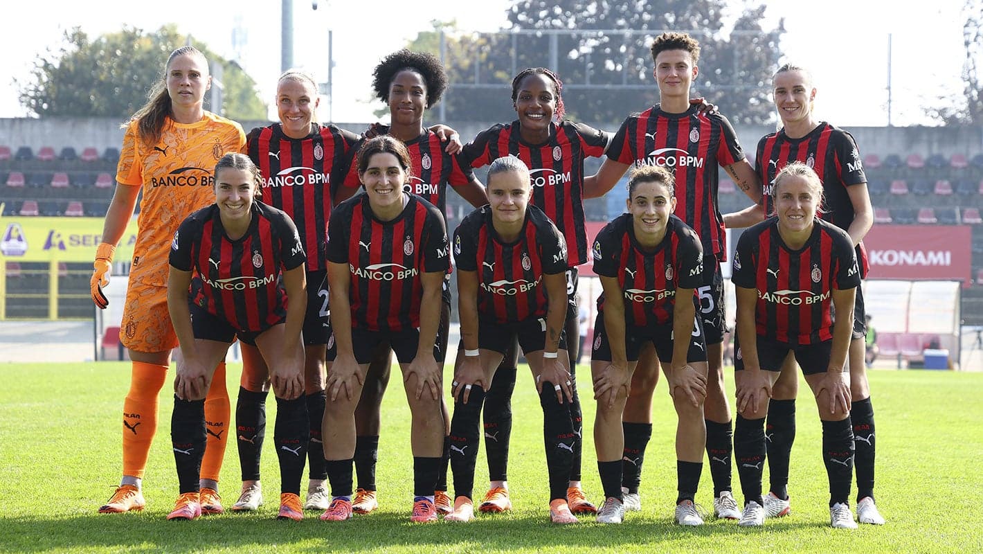 La squadra del Milan Femminile