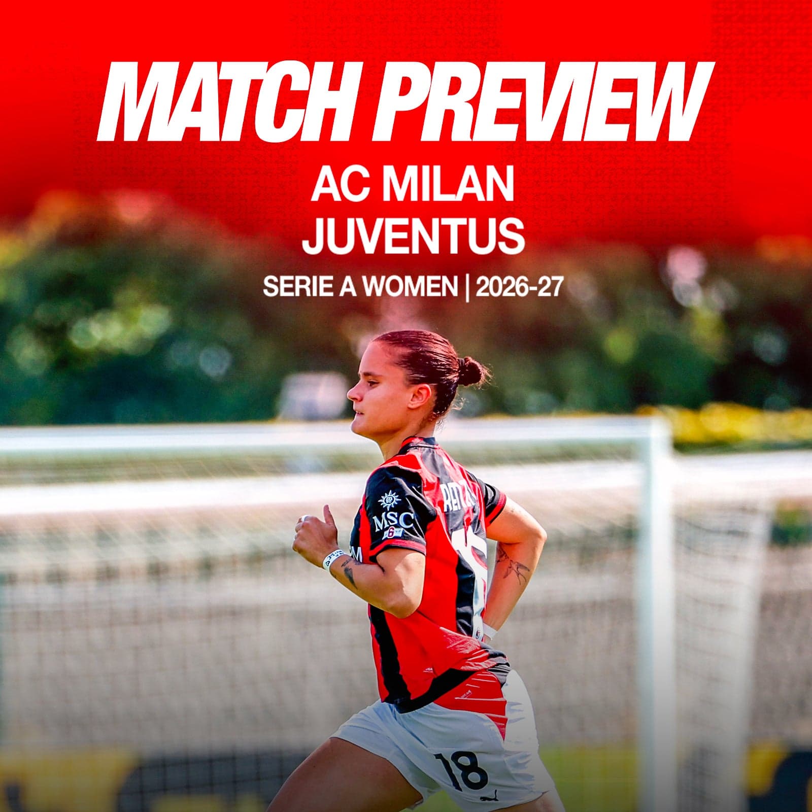 SERIE A WOMEN, AC MILAN vs. JUVENTUS: MATCH PREVIEW