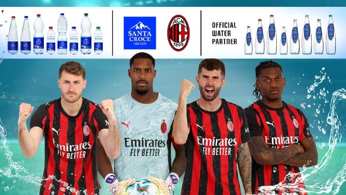 AC MILAN E ACQUA SANTA CROCE INSIEME PER PROMUOVERE BENESSERE, QUALITÀ E SOSTENIBILITÀ